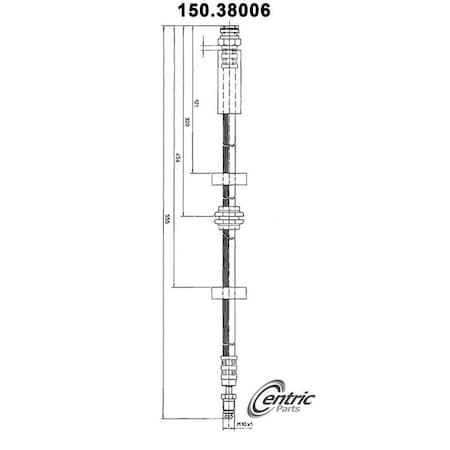 Centric Parts Brake Hose, 150.38006 150.38006